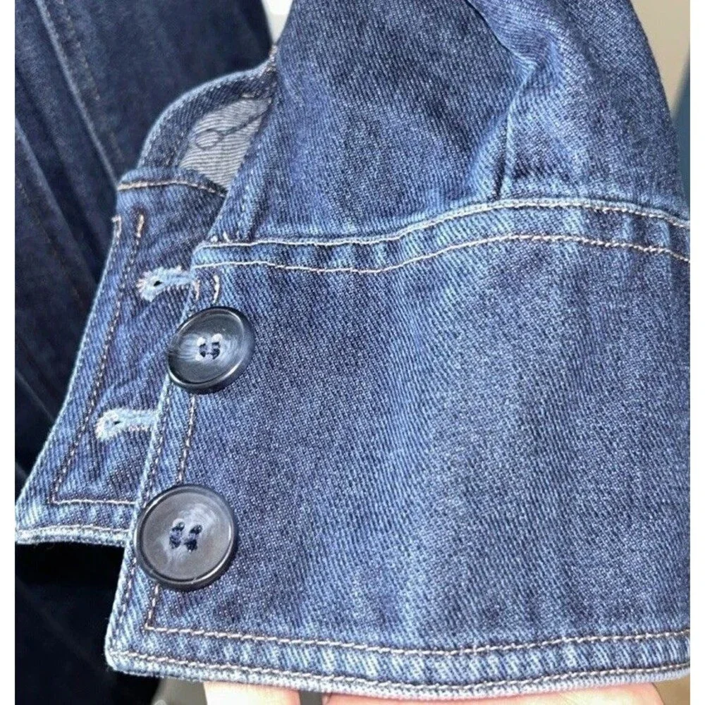 Denim Long Sleeve Belted Dress Women’s Size 10 EUC Jones NY Country